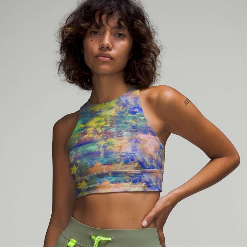 Lululemon Energy High-Neck Longline Tough Bra Medium Altered Nature 8